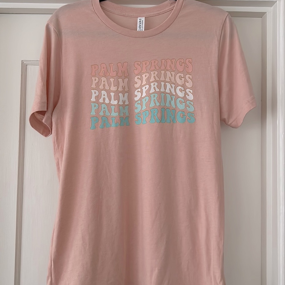Palm Springs T-Shirt tee with short sleeves, crew neck